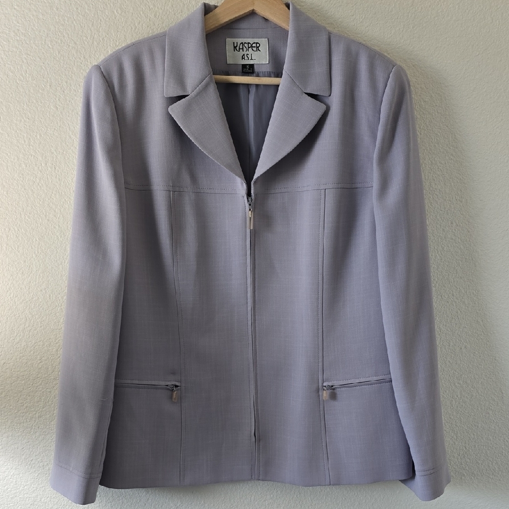 Kasper Women's Elegant Gray Suit Jacket